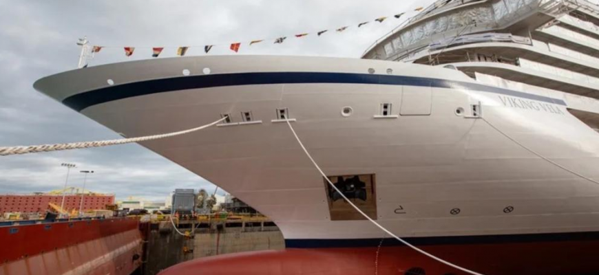 Новый корабль Viking спущен на воду в Fincantieri